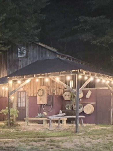 The bridal cabin at Riverside Farm Venue