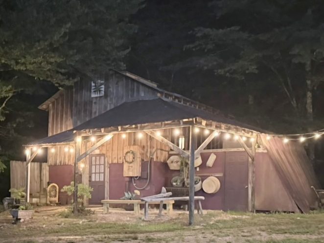 The bridal cabin at Riverside Farm Venue